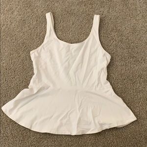 Express white peplum tank top